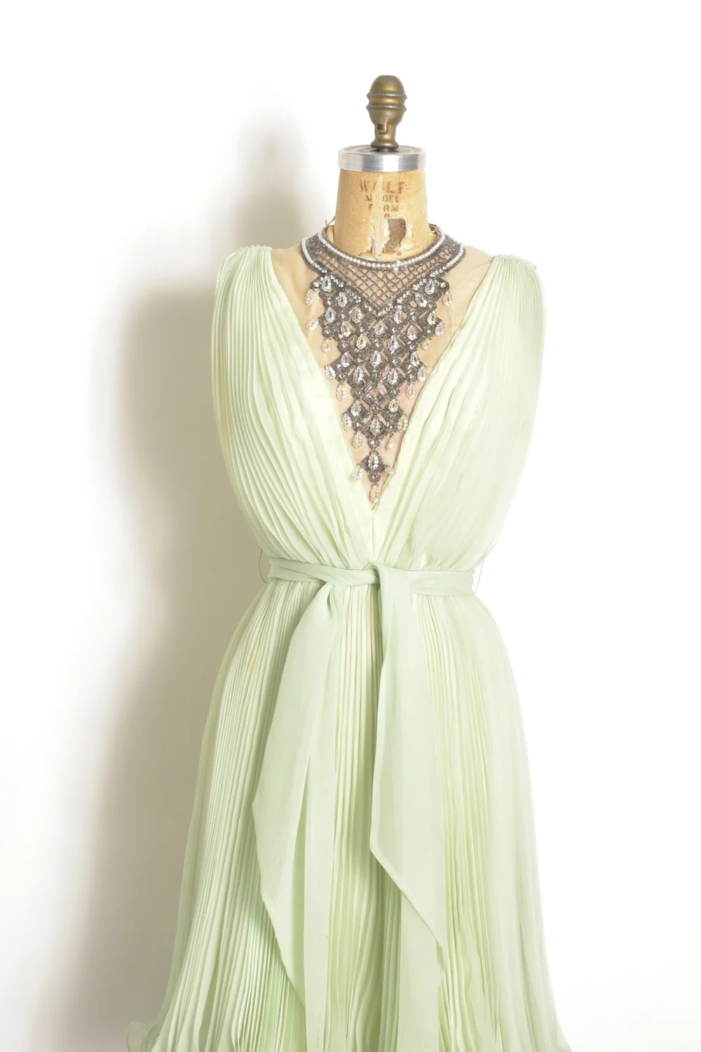 party dress used 1980s Reverse Halter Party Dress–small — La Poubelle Vintage
