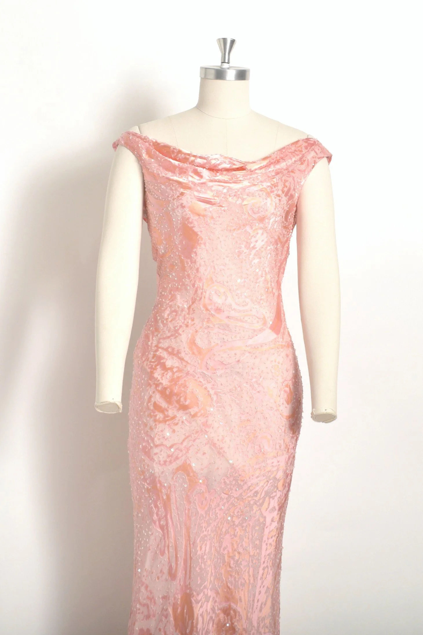 vintage pink beaded dress Vintage Pink V-Neck Beaded Mermaid Petal Skirt Prom Dress P3266 PreppyDress