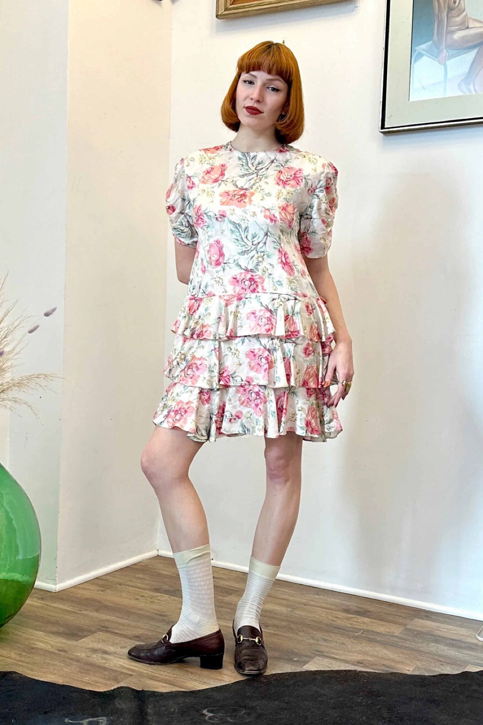 hendry floral mini dress in vintage floral Hendry Floral Long Sleeve Minidress (Women)