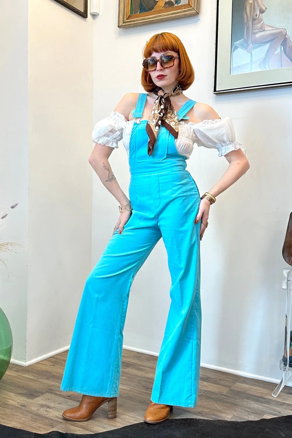 Pink70本 1970s Foxy Lady Pink Jumpsuit-small — La Poubelle Vintage