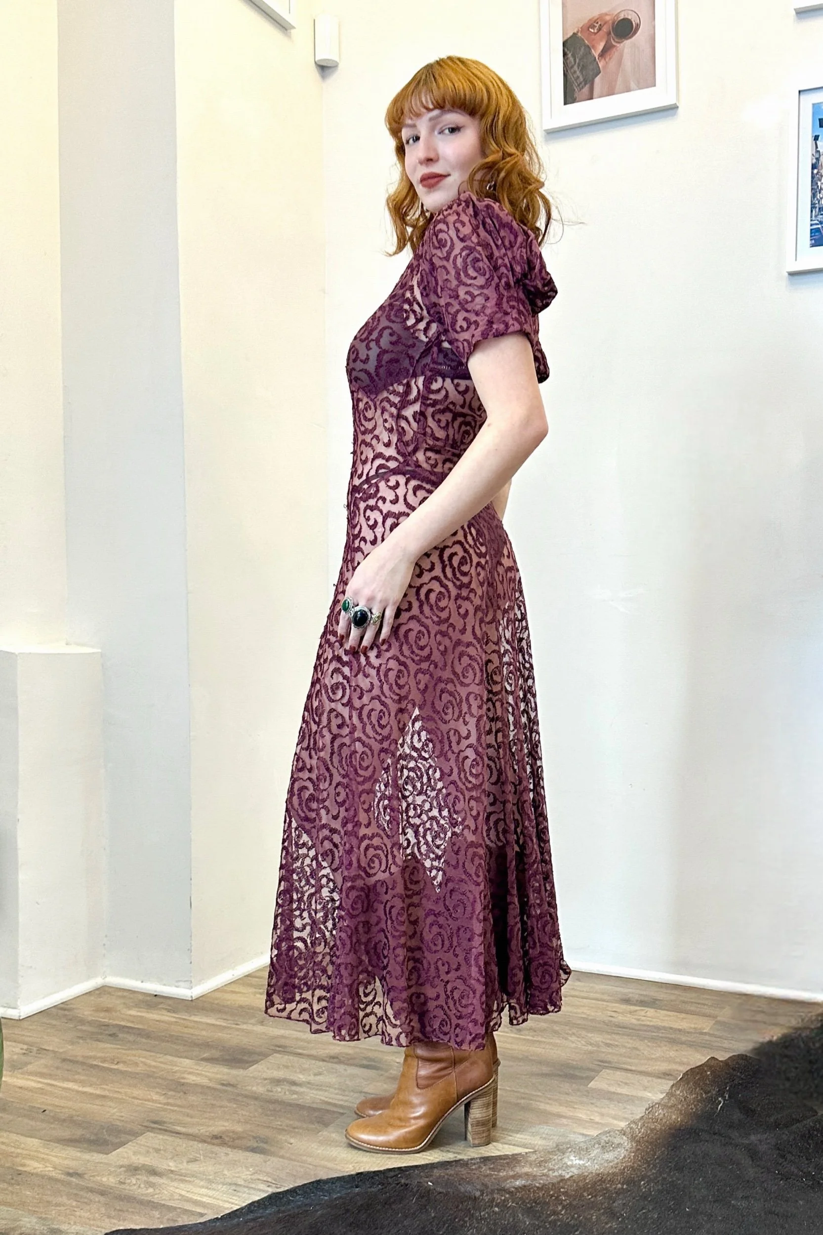 sheer lace and mesh overlay dress Plus Sized Maxi Mesh Romper in Black