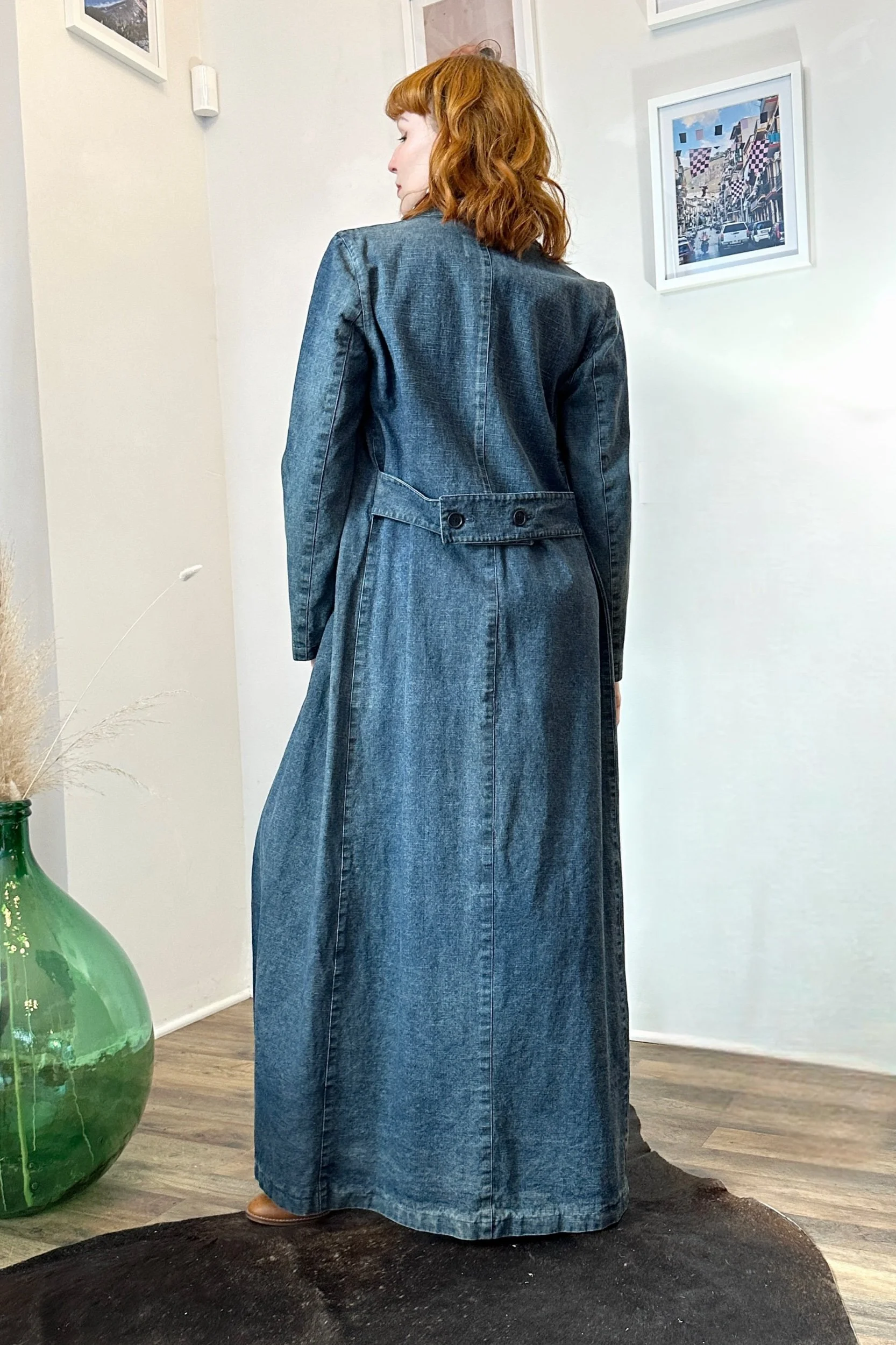 90s Jean Colonna Denim Duster Jacket-small — La Poubelle Vintage