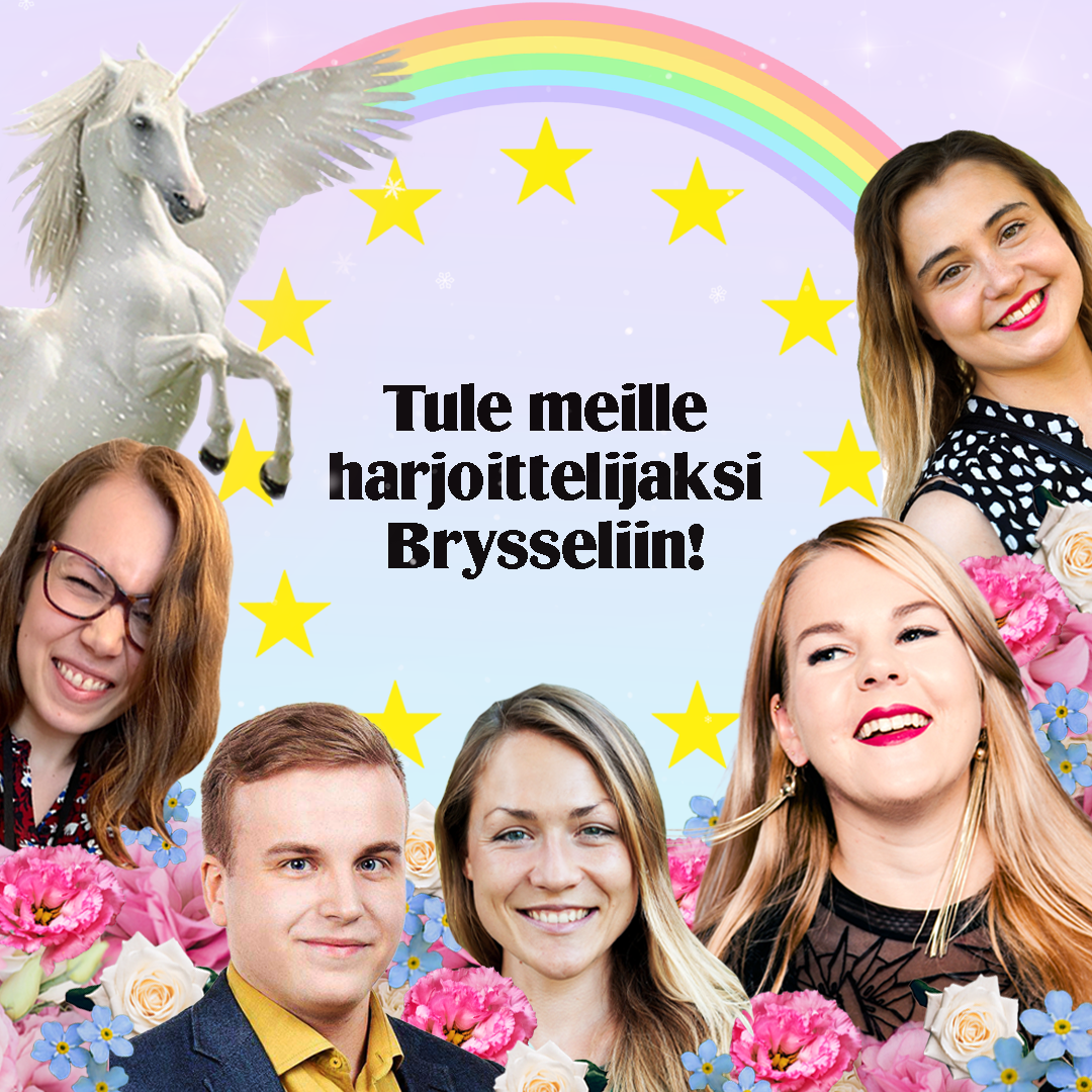 Alviina Alametsän tiimiin Brysseliin haetaan harjoittelijaa ajalle 1.9.22-31.1.23.