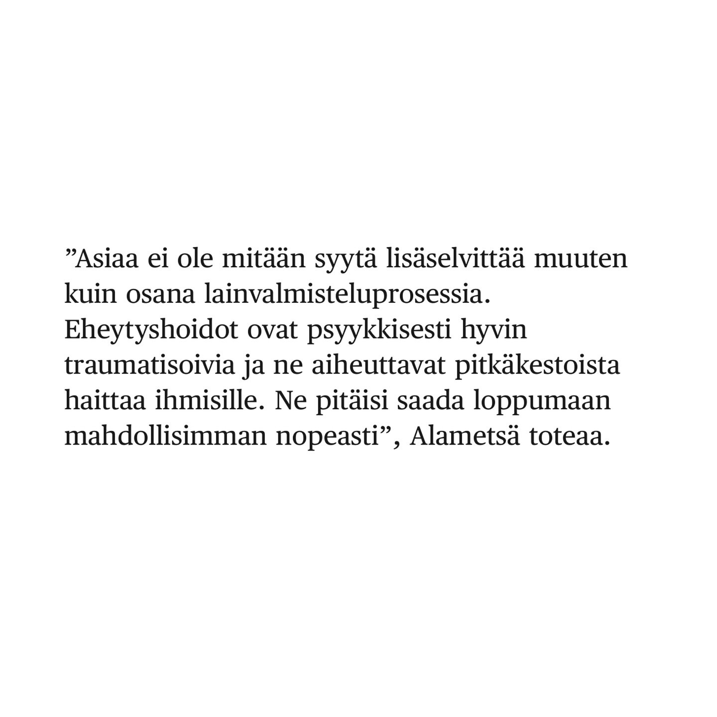 Eheytyshoidot on kiellett&auml;v&auml; v&auml;litt&ouml;m&auml;sti. @helsinginsanomat kirjoittaa seksuaaliv&auml;hemmist&ouml;ihin kohdistuvien vaarallisten ja v&auml;kivaltaisten eheytyshoitojen kielt&auml;misest&auml;. Vaikka Kokoomus haluaa puolue