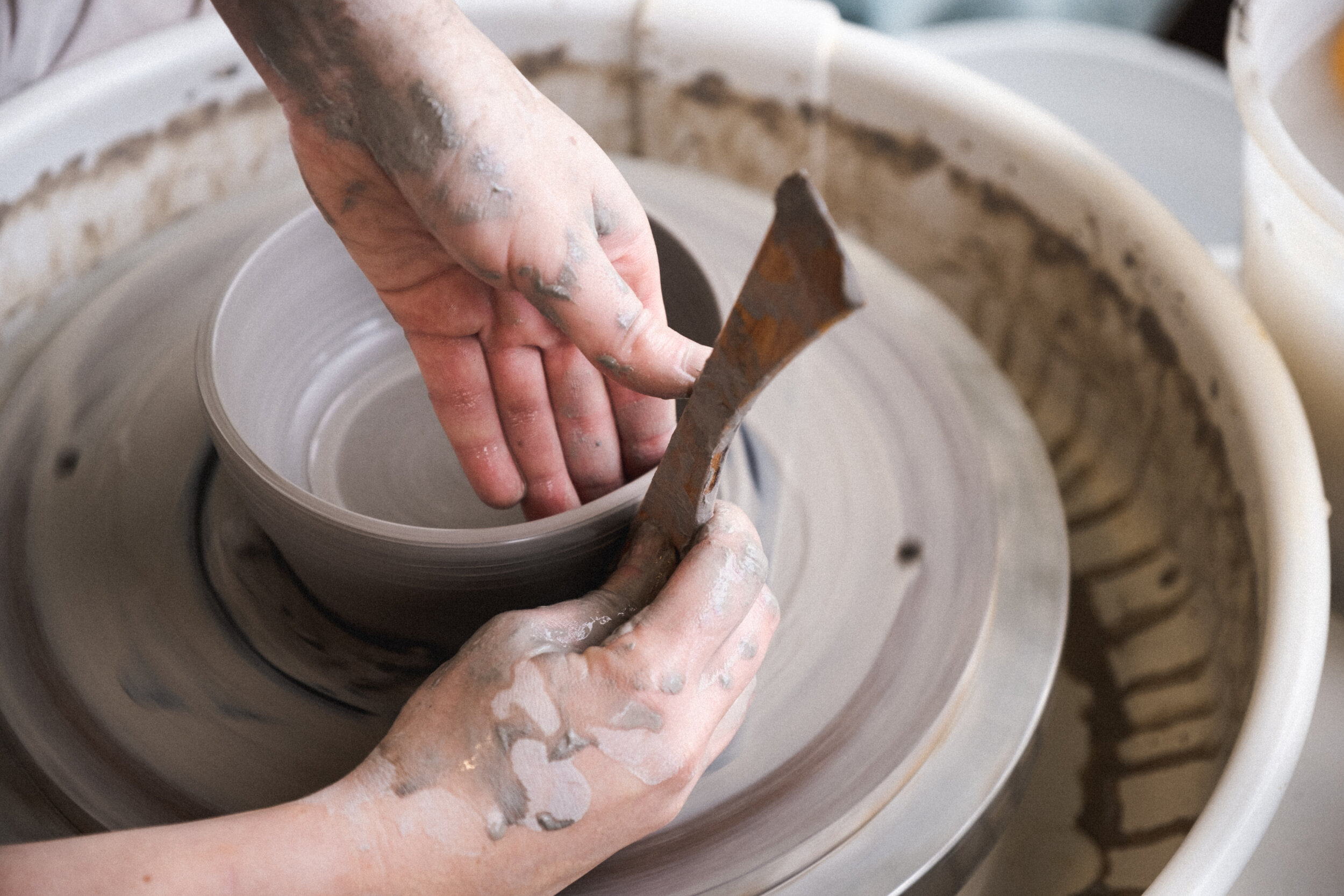handmade pottery wheel thrown