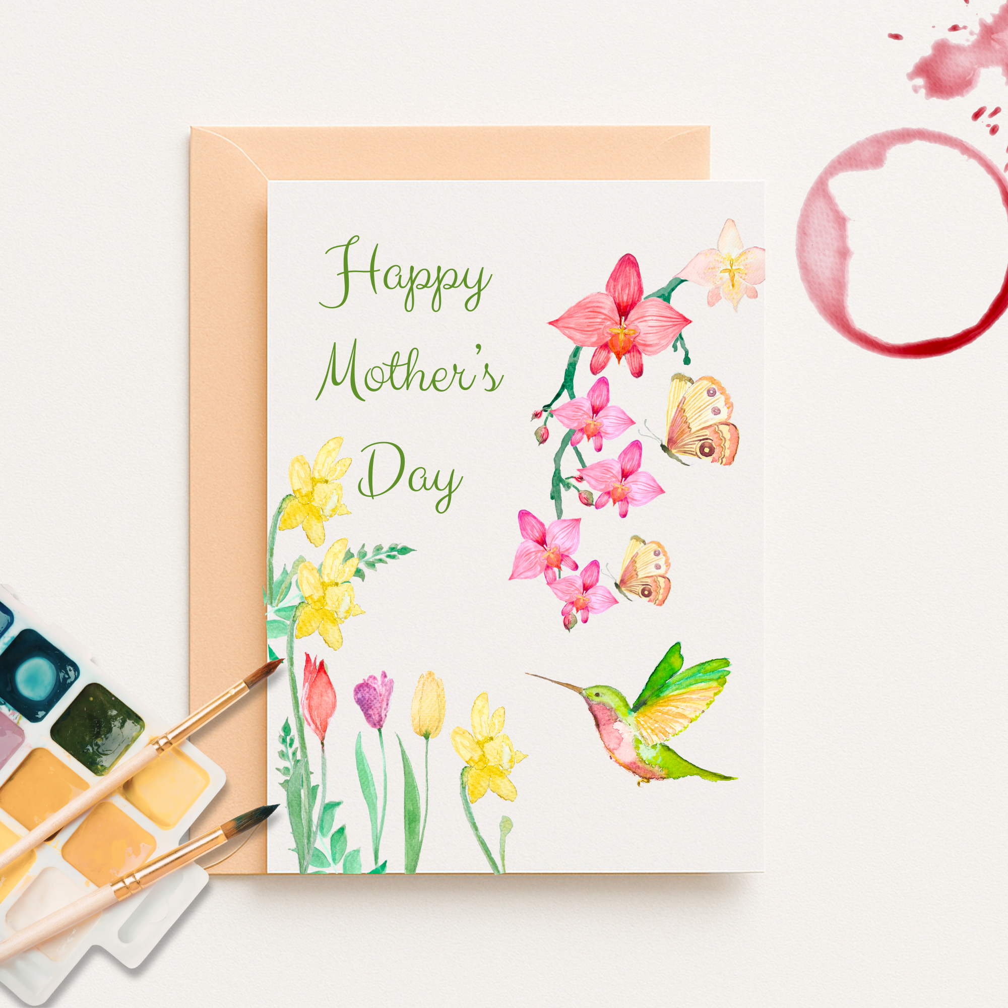 Mother's Day Watercolor & Wine