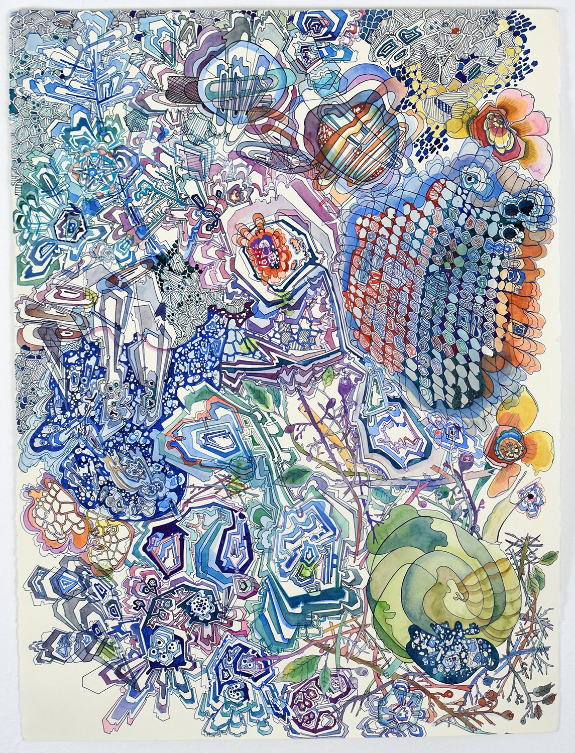 Hopeful to Learn. Ink and watercolor on paper. 22 x 30 inches. 
