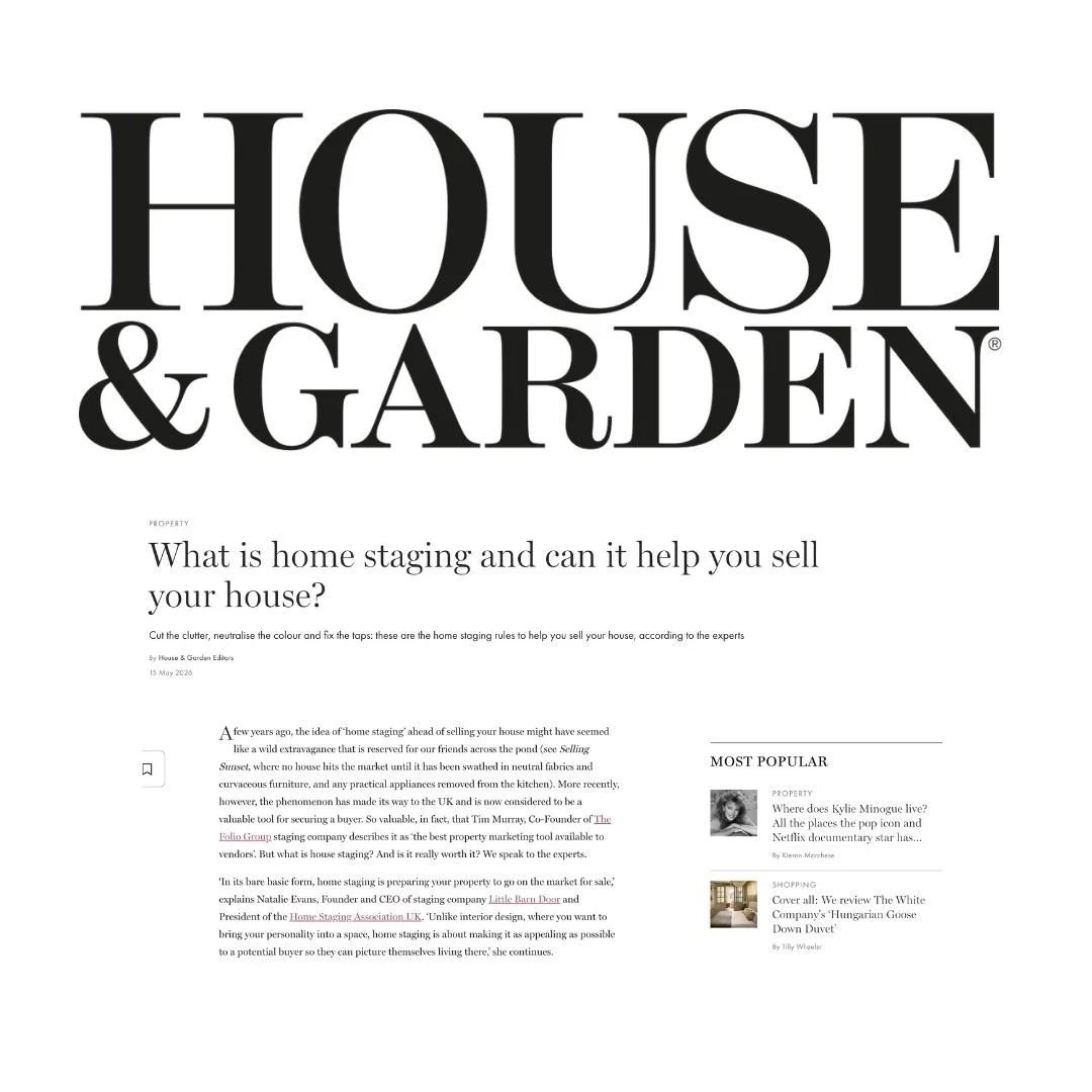 Featured in House &amp; Garden: What is home staging and can it help you sell your house?