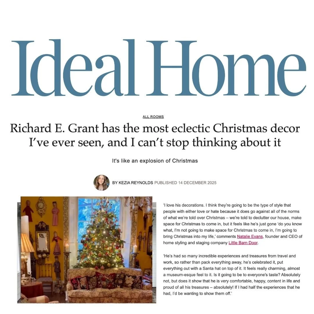 Featured in Ideal Home: Richard E. Grant has the most eclectic Christmas decor I’ve ever seen
