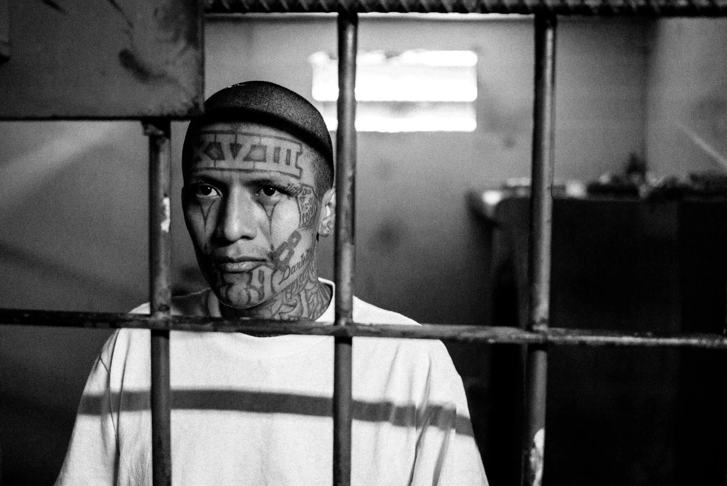 Member of MS13 gang in Zacatecoluca prison.jpg