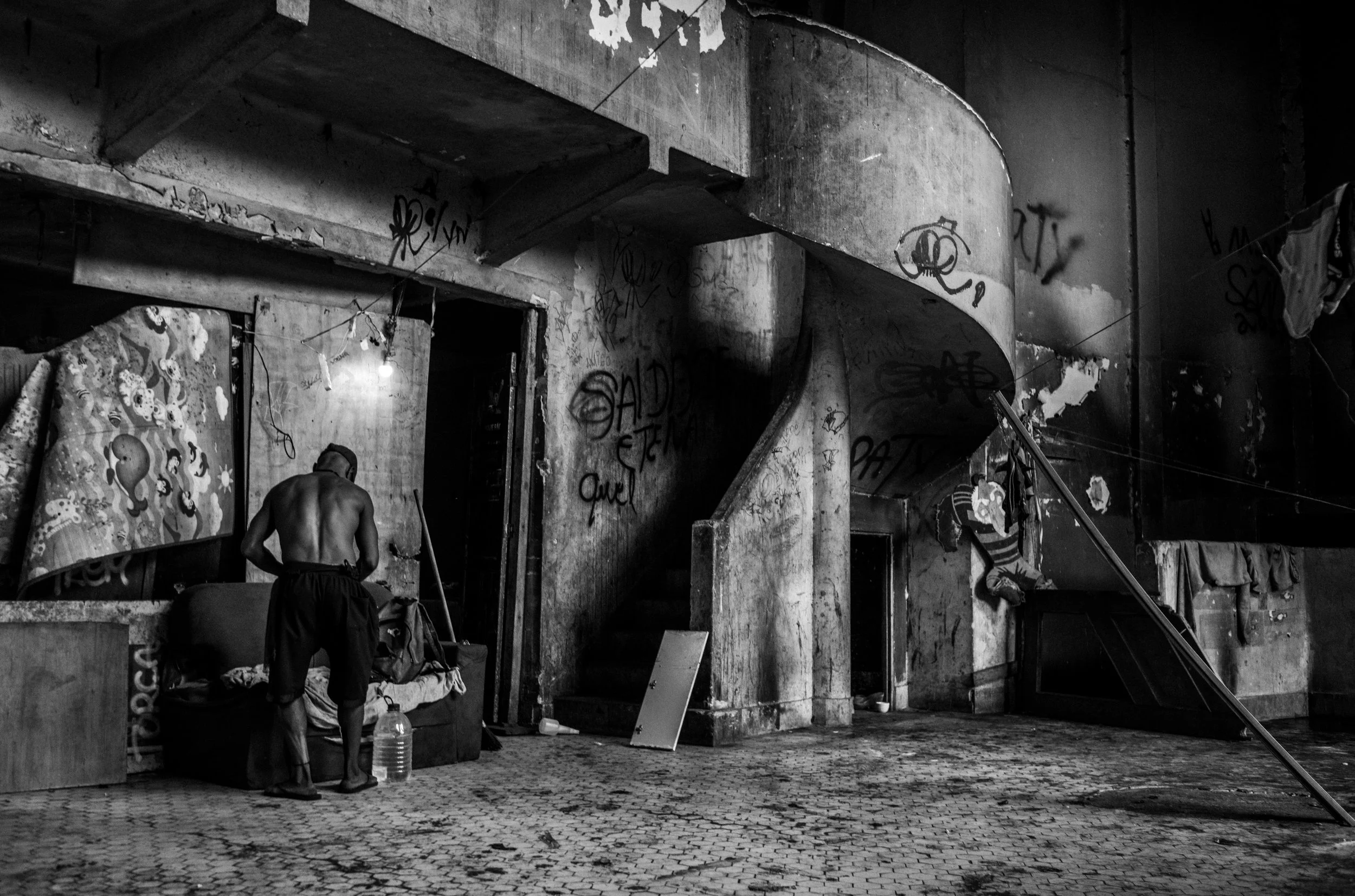  Interior of a trap house. 
