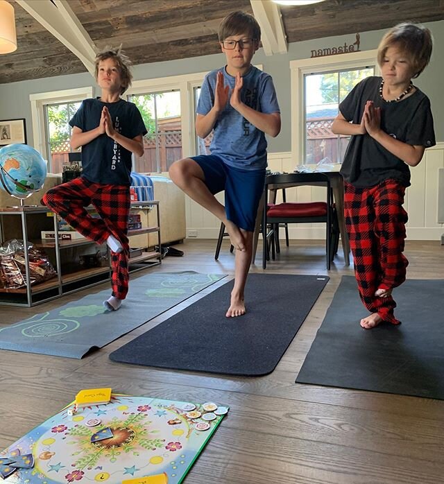 As a yoga teacher and a mom I love when I see kids enjoying yoga, but trying to teach my own kids it&rsquo;s a bit challenging. I find when I use games like yoga garden they are more engaged. This was today&rsquo;s morning yoga session success. Check