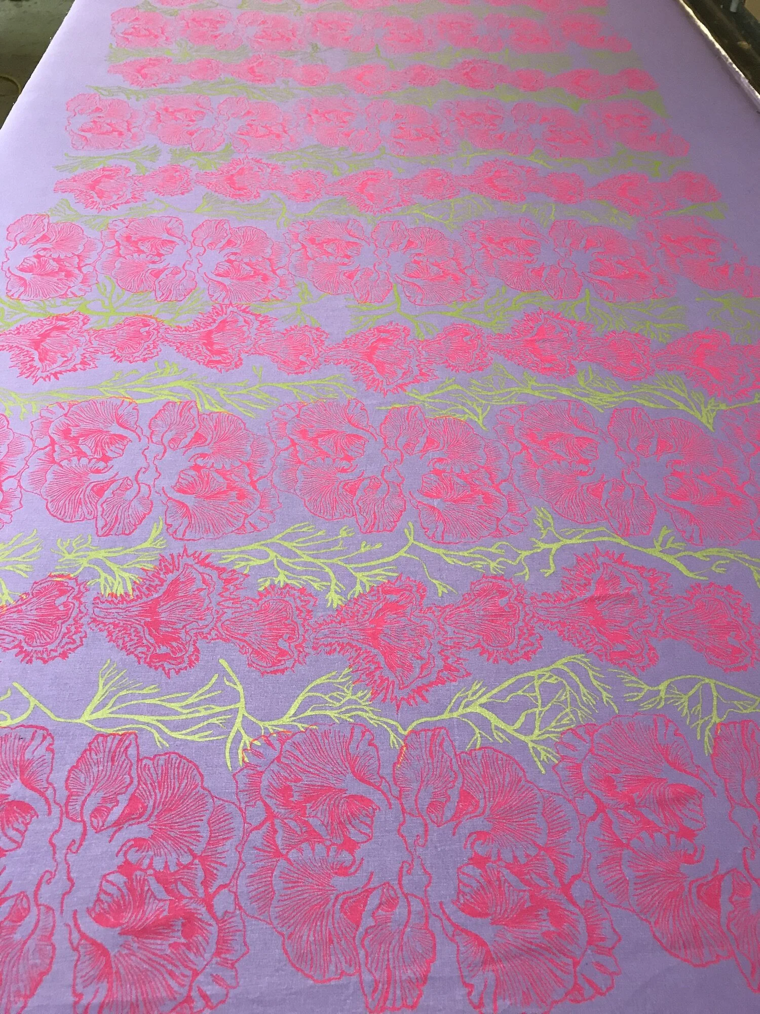 Lavender Mushroom repeat pattern