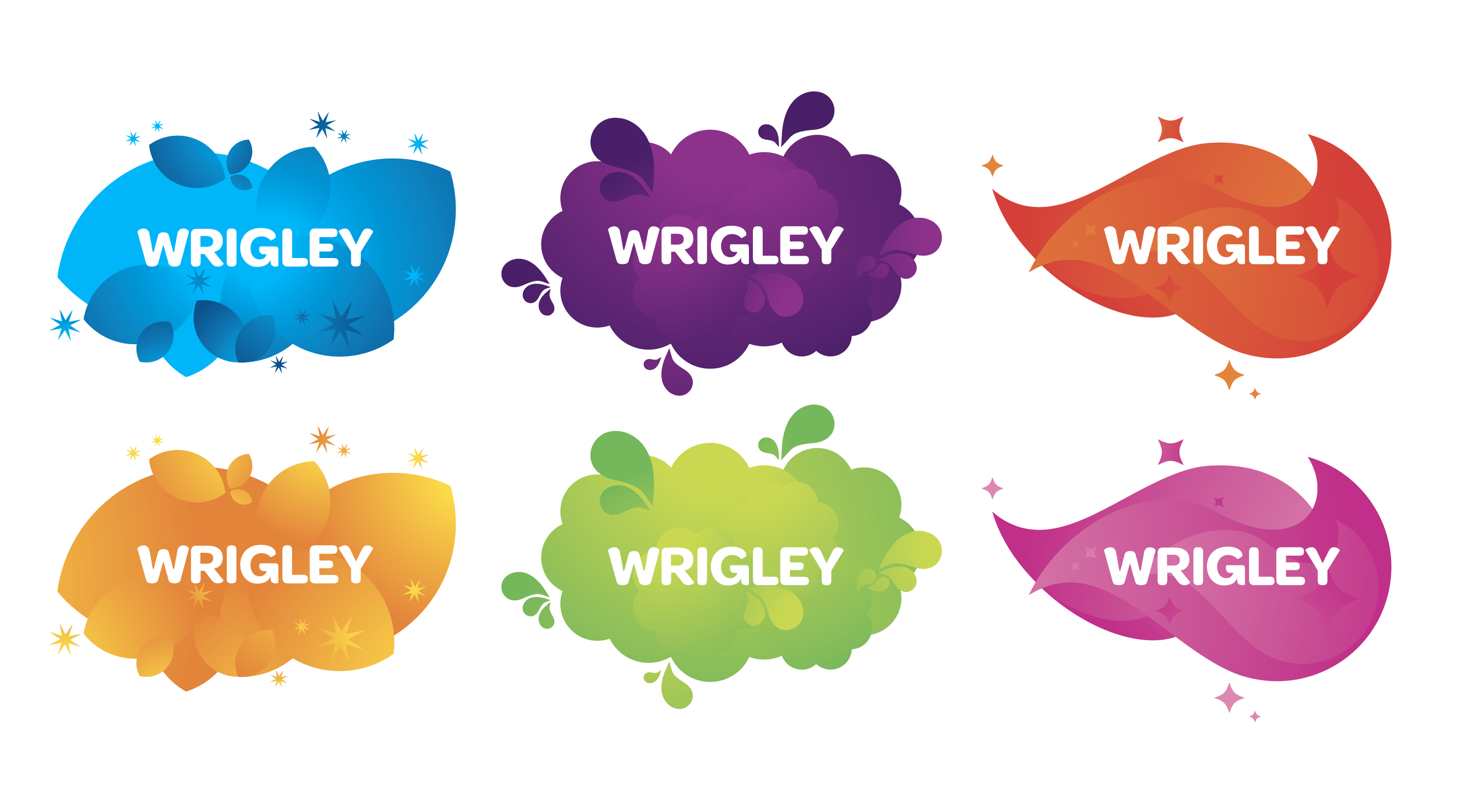  Engaging graphic elements and bright colors were used to visually express simple pleasures. These unique cues symbolize a variety of sensations and flavors, enhancing the overall experience and connection with products. 