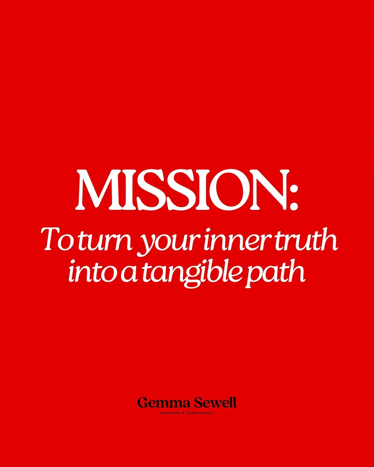 I&rsquo;ve always known there was a big mission at the heart of my work.

When I looked closely at how I work with clients, the partnerships we build, the depth of the conversations we have, my approach, my experience, it became clear that this is mo
