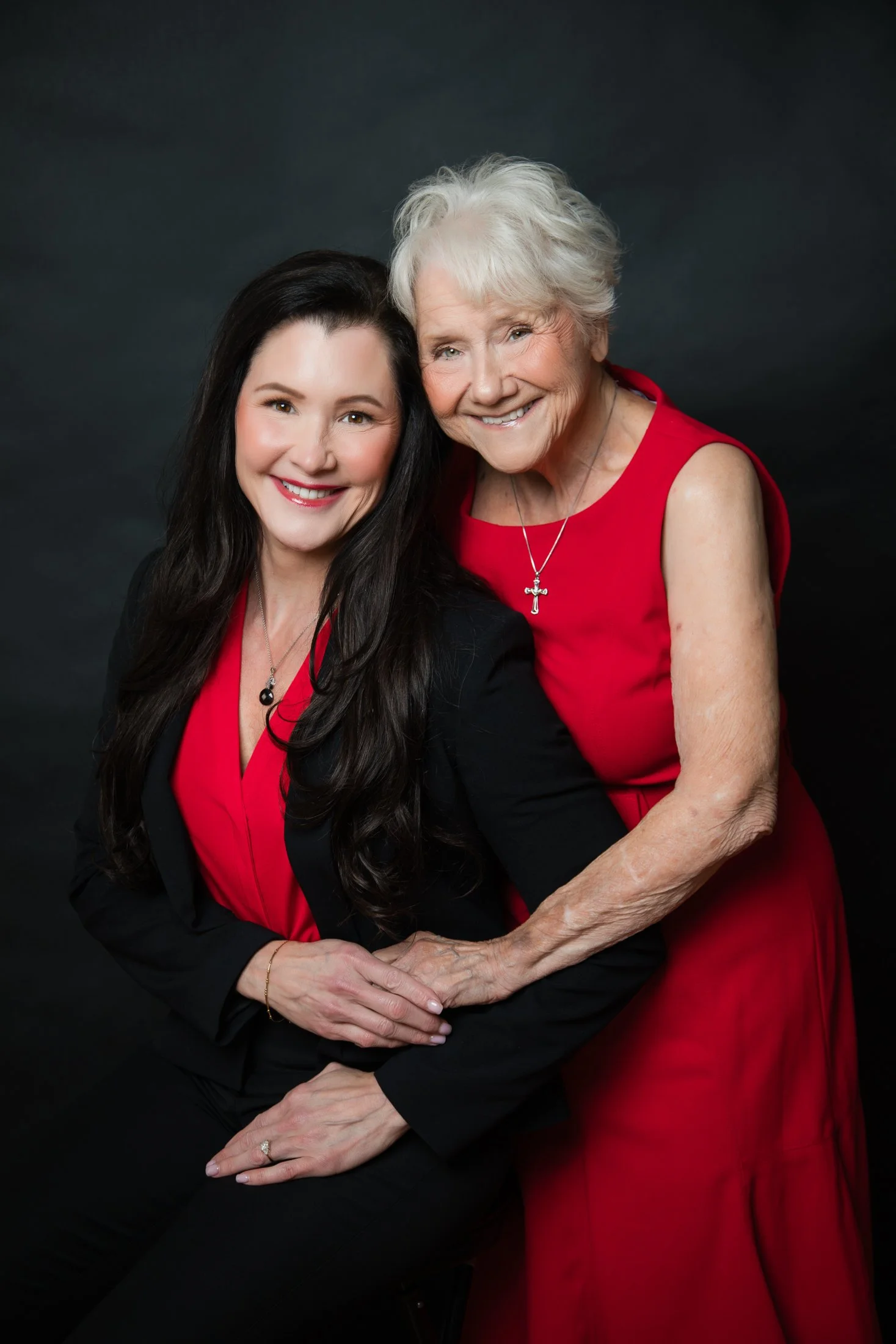 A beautiful portrait of Michelle and her mother together during Michelle's 50 over 50 shoot with Amanda Faucett Photography in Houston.
