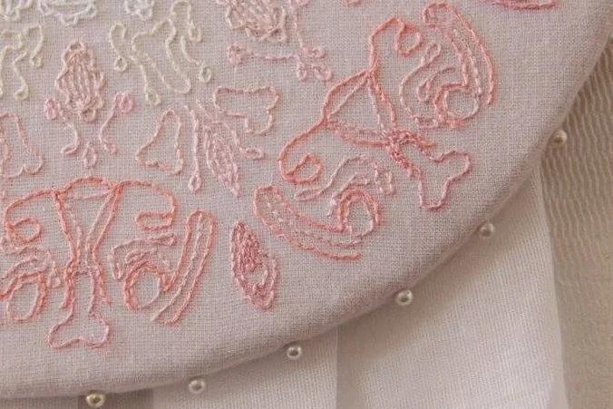 ‘Virginity’, 2013. C otton embroidery on muslin.