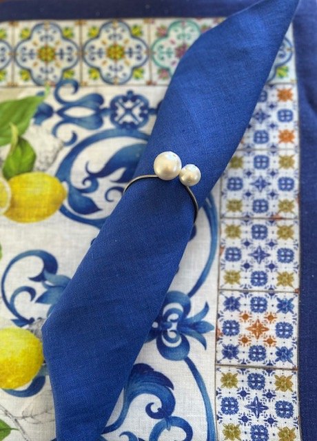 Cobalt Blue Linen Napkins