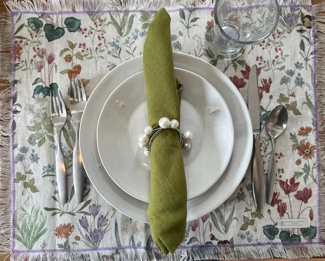 Floral Placemat with Fringe