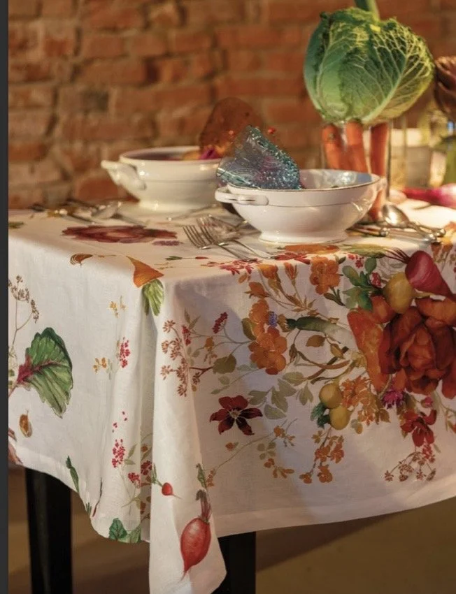 Flowers and Vegetables Tablecloth