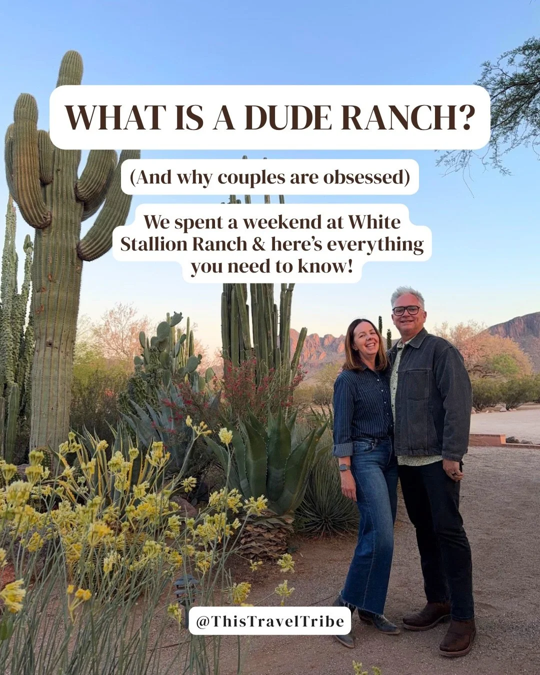 We had zero idea what to expect walking into White Stallion Ranch &amp; and walked out so happy. If you&rsquo;ve never done a dude ranch weekend, this is your sign🤠 

Which dude ranch activity is at the top of your list?!