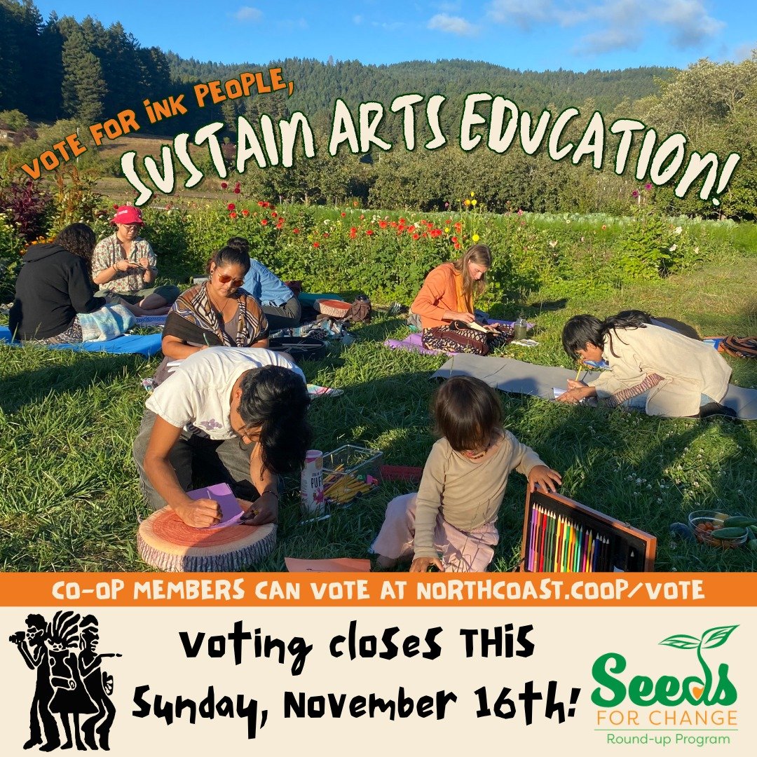 Only 4 days left to vote! 

Vote for the Ink People to sustain arts education. We are honored to support more than 100 community-led projects that range from visual arts, performance, language, cultural revitalization, and more!

Seeds for Change vot