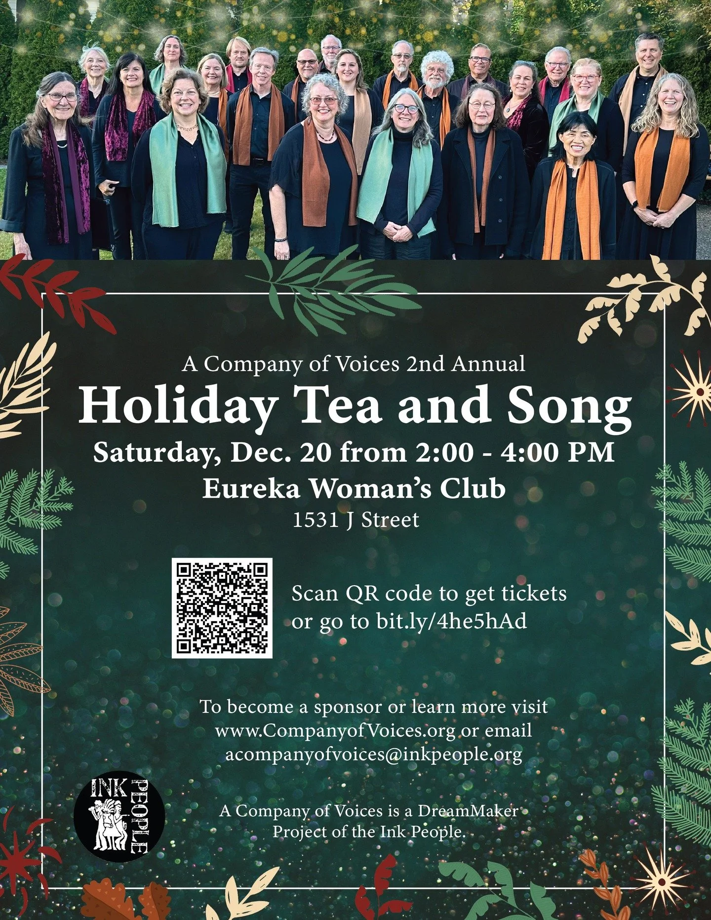 Spend an afternoon with A Company of Voices to sing in the holiday season&hellip;

Our delightful tea with holiday music has become an annual tradition - from nostalgic to amusing songs, you won&rsquo;t want to miss this!

Saturday, Dec. 20, 2025 at 