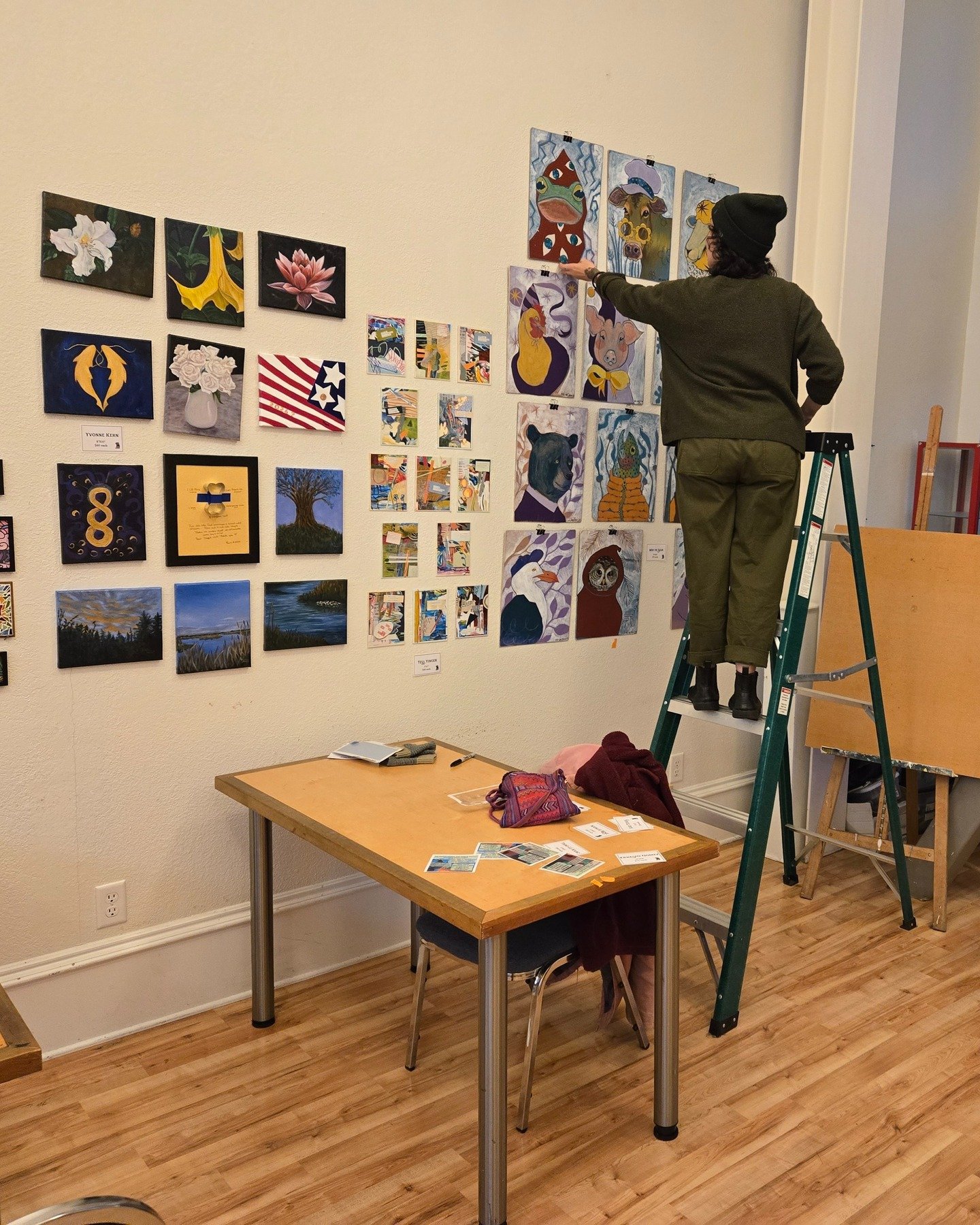 Did you miss the opening of the Artists Challenge show? Not to worry! The show is being extended to run through January. This show offers &lsquo;off the wall&rsquo; sales, meaning when a piece is purchased, it goes home with the buyer same-day. So th