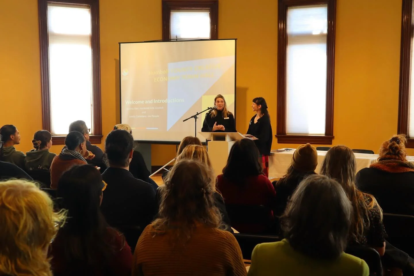 Thank you for attending the Creative Economy Townhall! 

Our day opened with a land acknowledgement given by Julian Lang and poetry readings by Sarai Bordeaux and Olivia Gibson. Carissa Gutierrez, the Director of Public Affairs at California Arts Cou