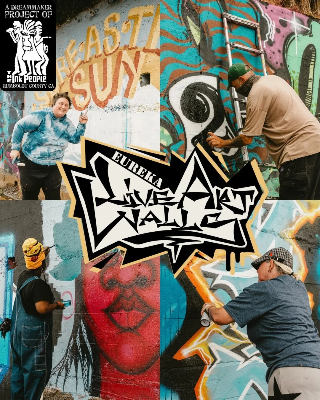 DreamMaker Highlight of the Week: Eureka Live Art Walls! 

Eureka Live Art Walls is dedicated to painting neglected areas and providing artists with opportunities to have their work seen in highly visible public places. They hope to eventually have a