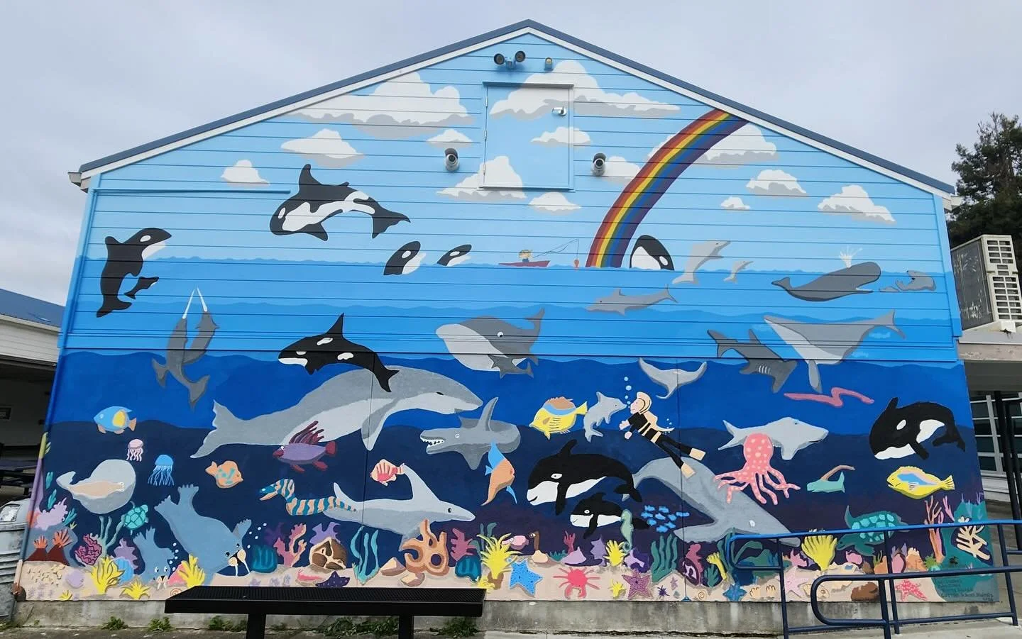 Mural Apprentice Program recently finished rejuvenating a mural at Cutten Elementary School! Students participated in the re-painting of this piece, originally made by artist Paula Cunningham in 1993. 

Check out their feature in the Times Standard, 