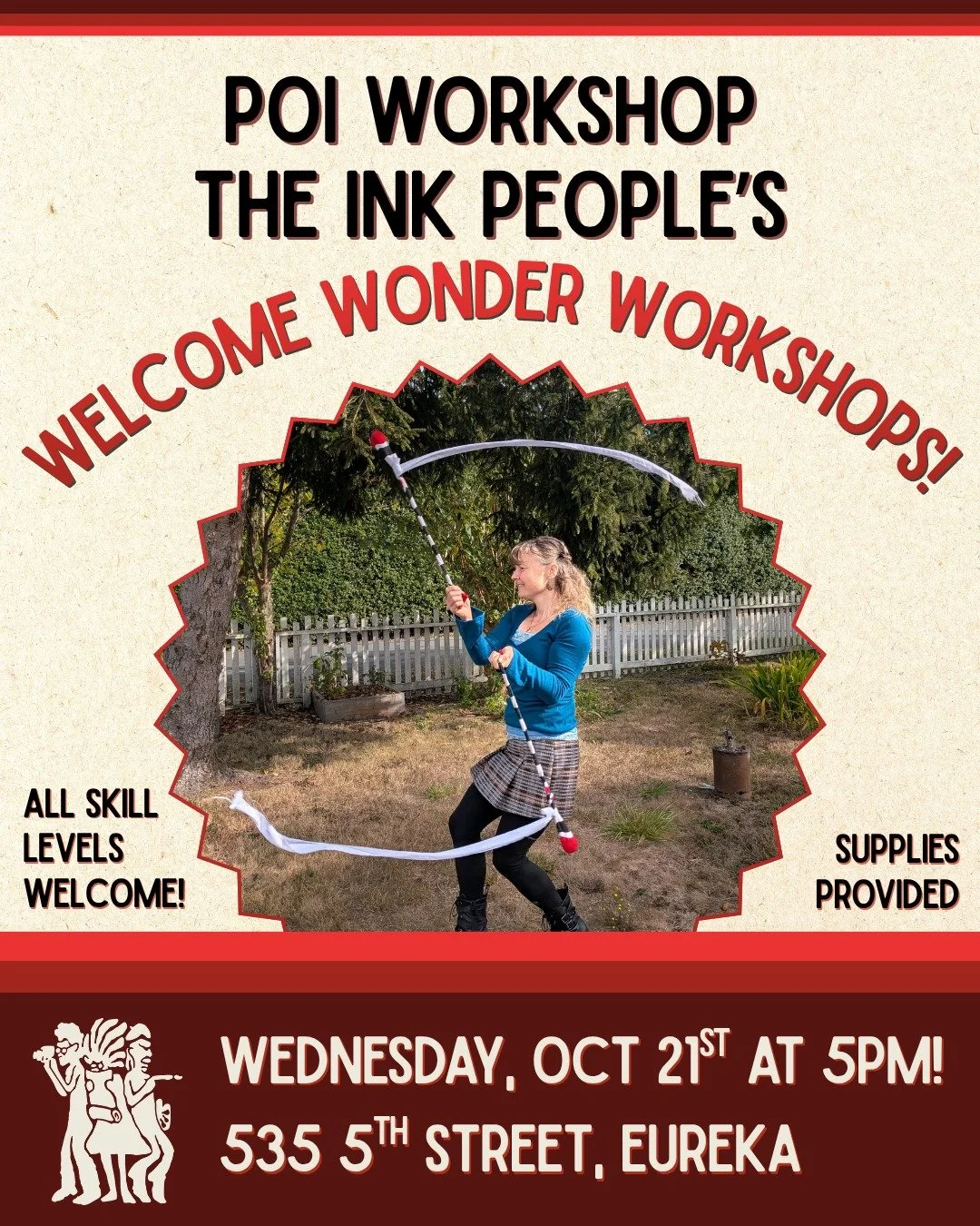 Have you signed up for a workshop yet? Welcome in wonder at the new Ink People building. Here are some of our upcoming activities, RSVP link in bio!

Full workshop descriptions can be found in our previous posts.