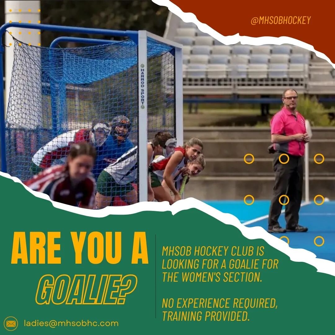 Tag a friend! 

Are you interested in trying a new sport or an ex-goalie looking to return to hockey? MHSOB HC Women's Section is looking for a new goalie.

Come and join a inclusive, friendly and social women's section 🦄🦄🦄
🏑 All levels of experi