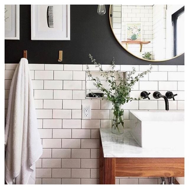 Black &amp; white (or Ying and Yang) are super popular right now especially in bathrooms. Do you find them a bit cold or boring though? 🤔
&bull;&bull;&bull;&bull;&bull;&bull;&bull;&bull;&bull;&bull;&bull;&bull;&bull;&bull;&bull;&bull;&bull;&bull;&bu