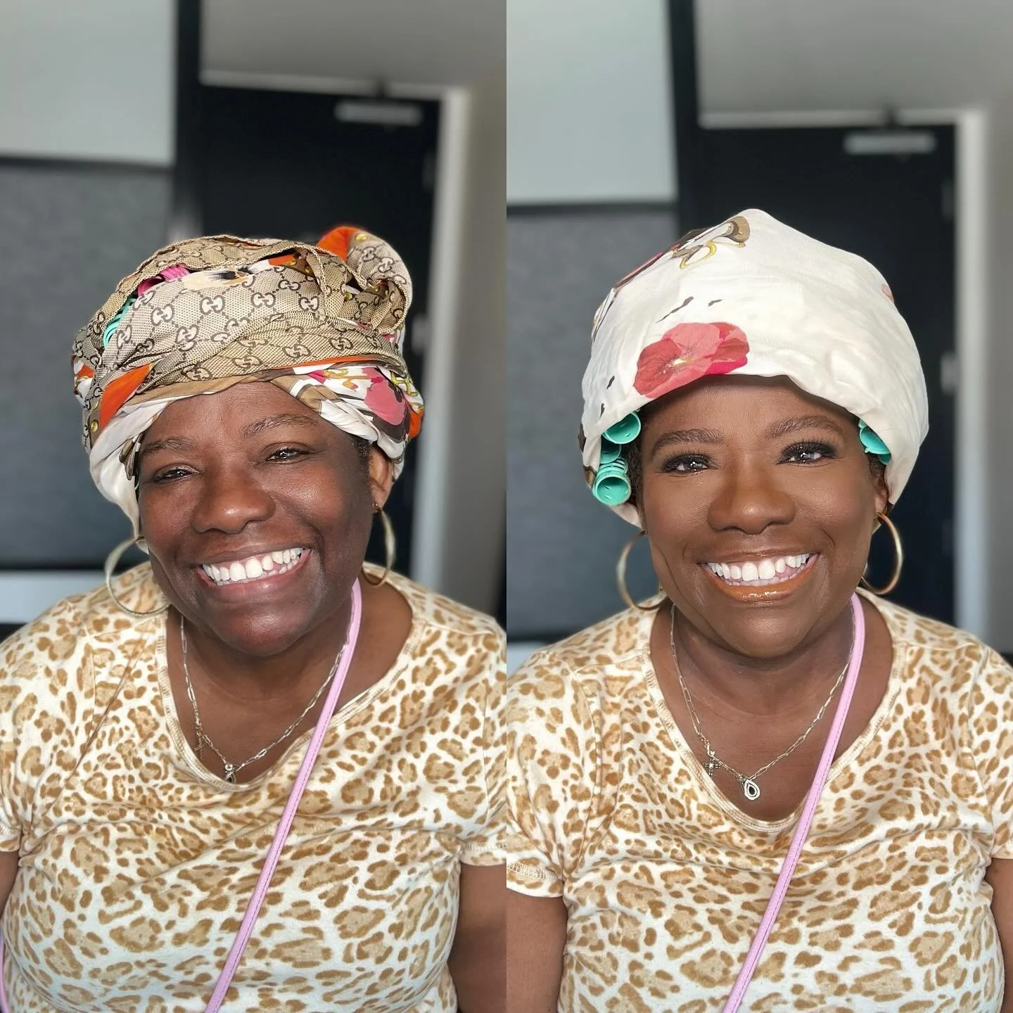 One of my faves, Ms. Phylis! At this point, she just sits in the chair each month. She still won&rsquo;t let me try red lipstick on her, but being a consistent client for the last 3 years has allowed me to really learn her face. This has helped me pe