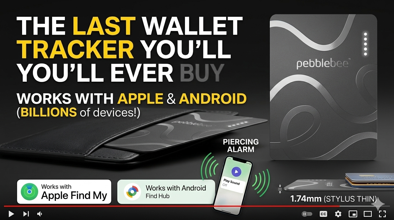 Pebblebee Card 5: The Only Bluetooth Wallet Tracker You'll Ever Need (Android &amp; iOS!)