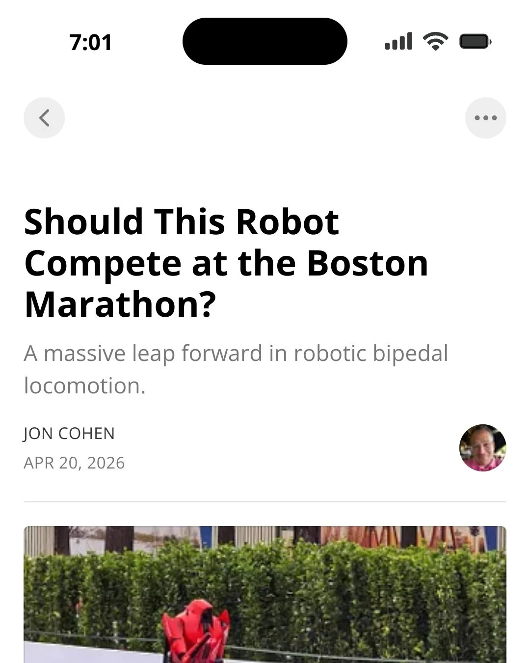 Should This Robot Compete at the Boston Marathon?