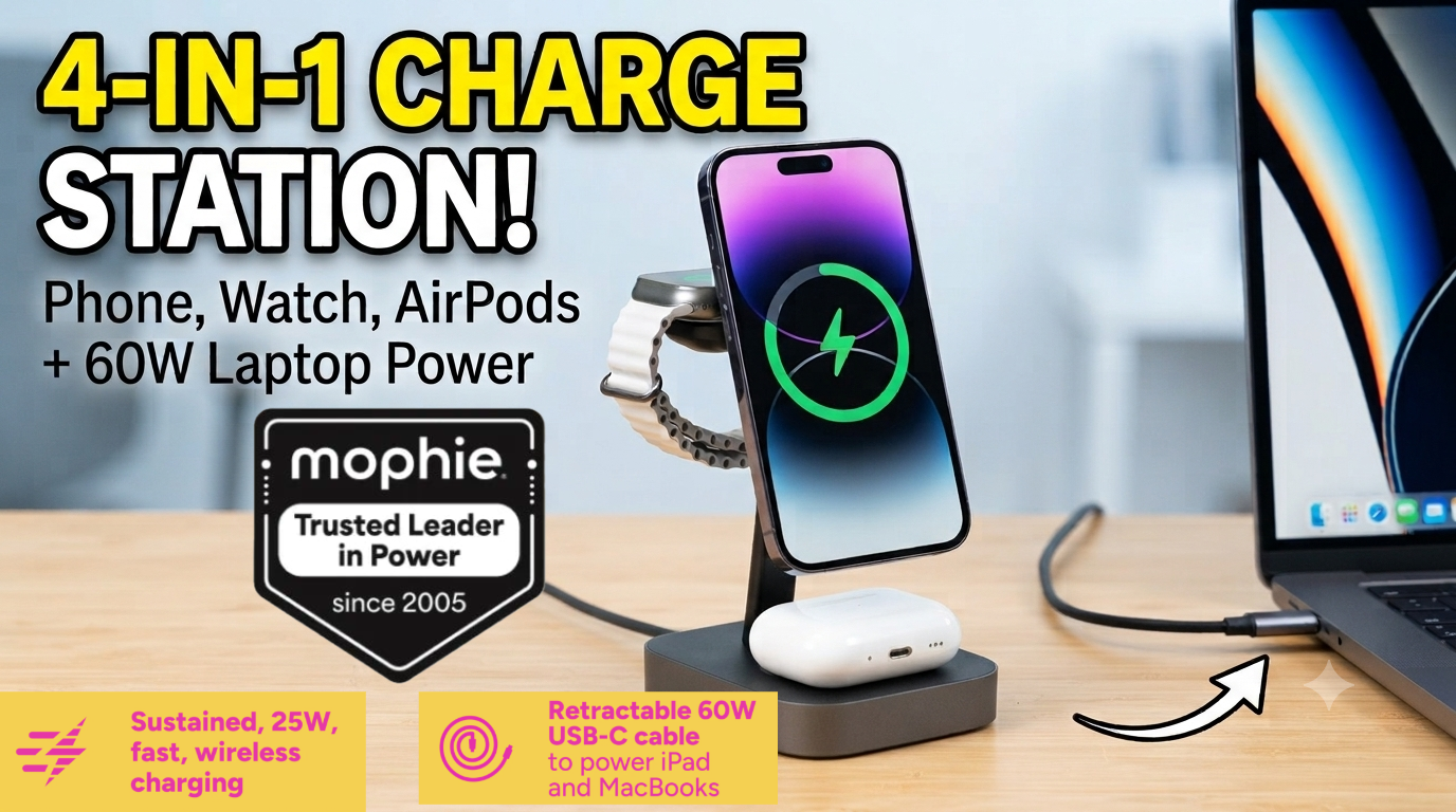 mophie 4-in-1 Wireless Charge Stand: The Ultimate Desk Solution?