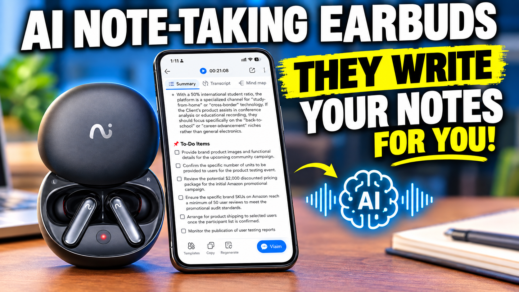 Viaim RecDot: The Wireless Earbuds That Write Your Notes For You