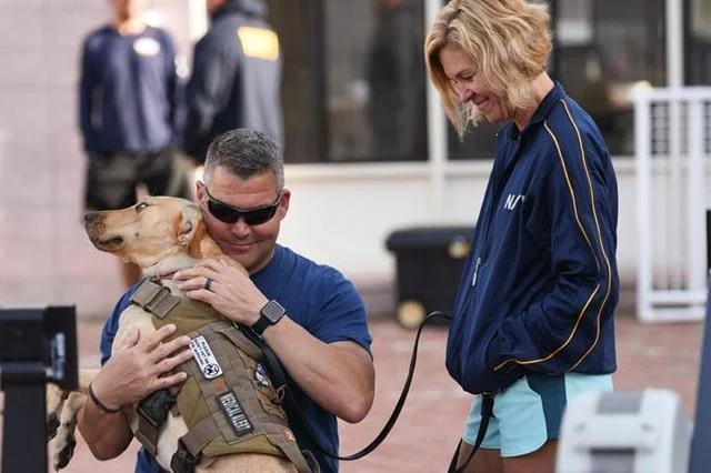 Rob didn’t expect to be in a wheelchair. His decline in mobility inspired the concept of an all inclusive training / play area for him and his Service Dog.