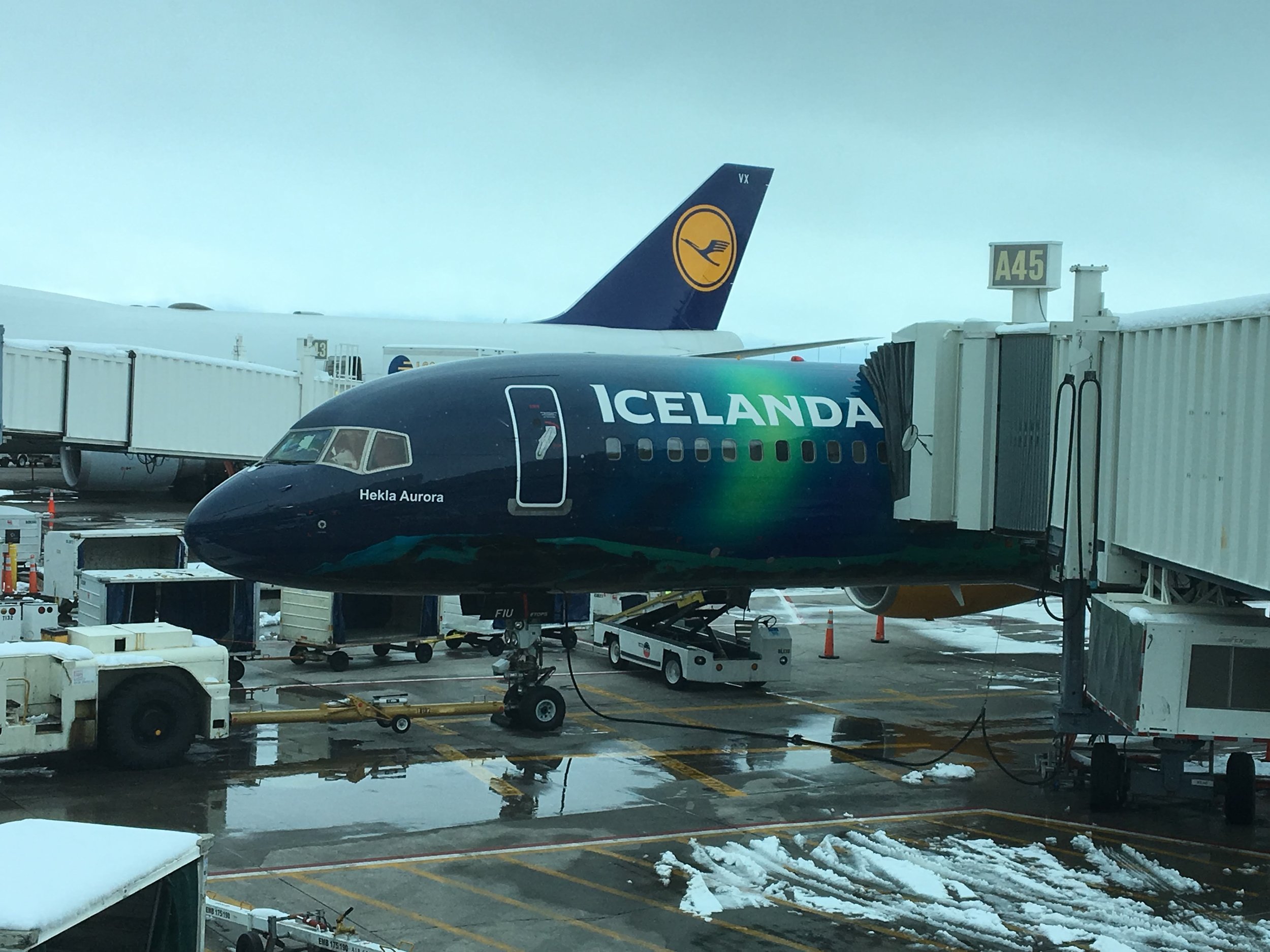 Our Plane to Iceland on Icelandair