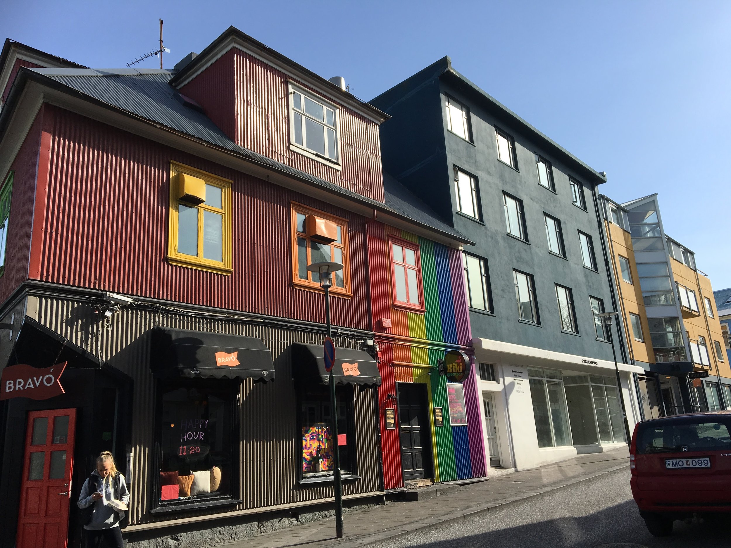 Iceland buildings on street - 55 by 55 Travel