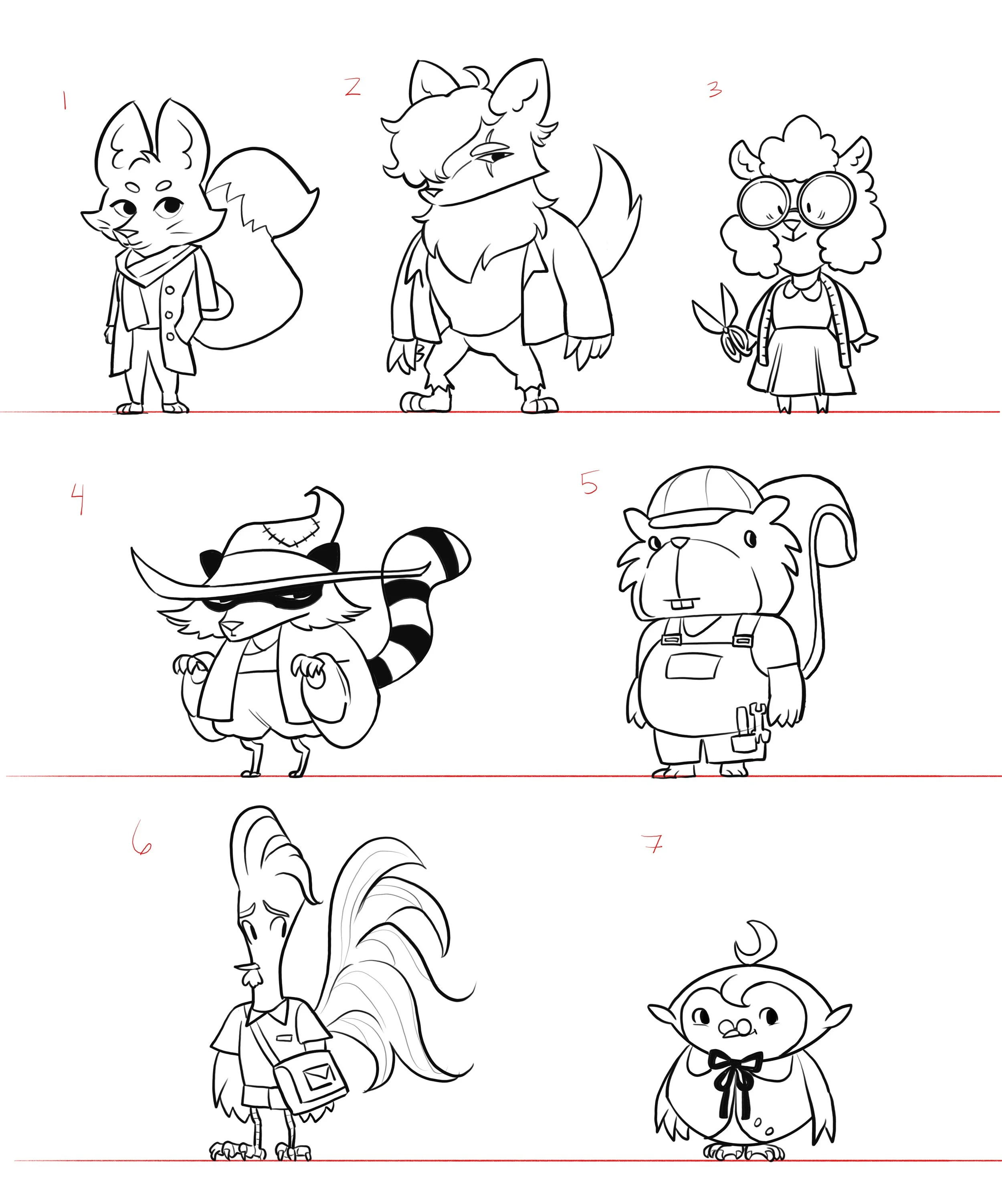 Resident designs. Fox character is the protagonist.