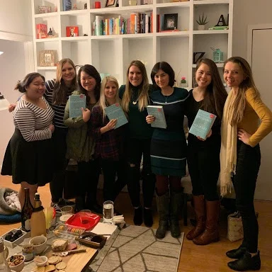 Spinsters at our Professional Development bookclub potluck