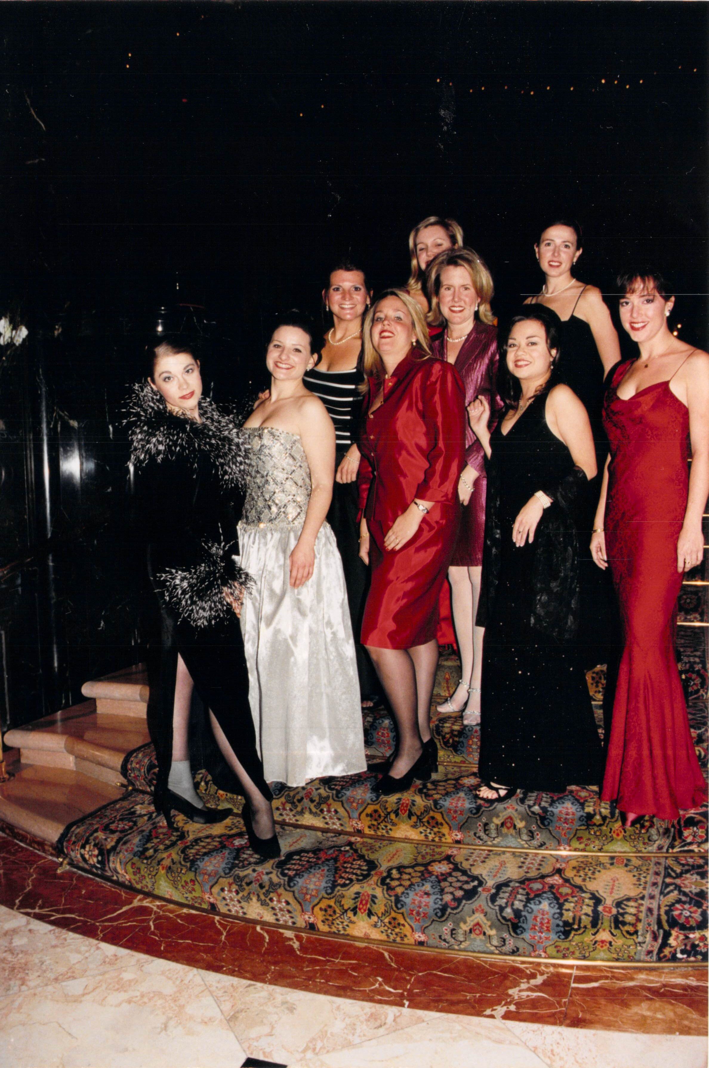 2000 Holiday Ball1_001 Nina Fedoroff, Alexa Harnett, Jena Worbel, Debbie Lopher, Denise Campbell, Vikki Coon, Marci Kevana, Heather FLick.jpg