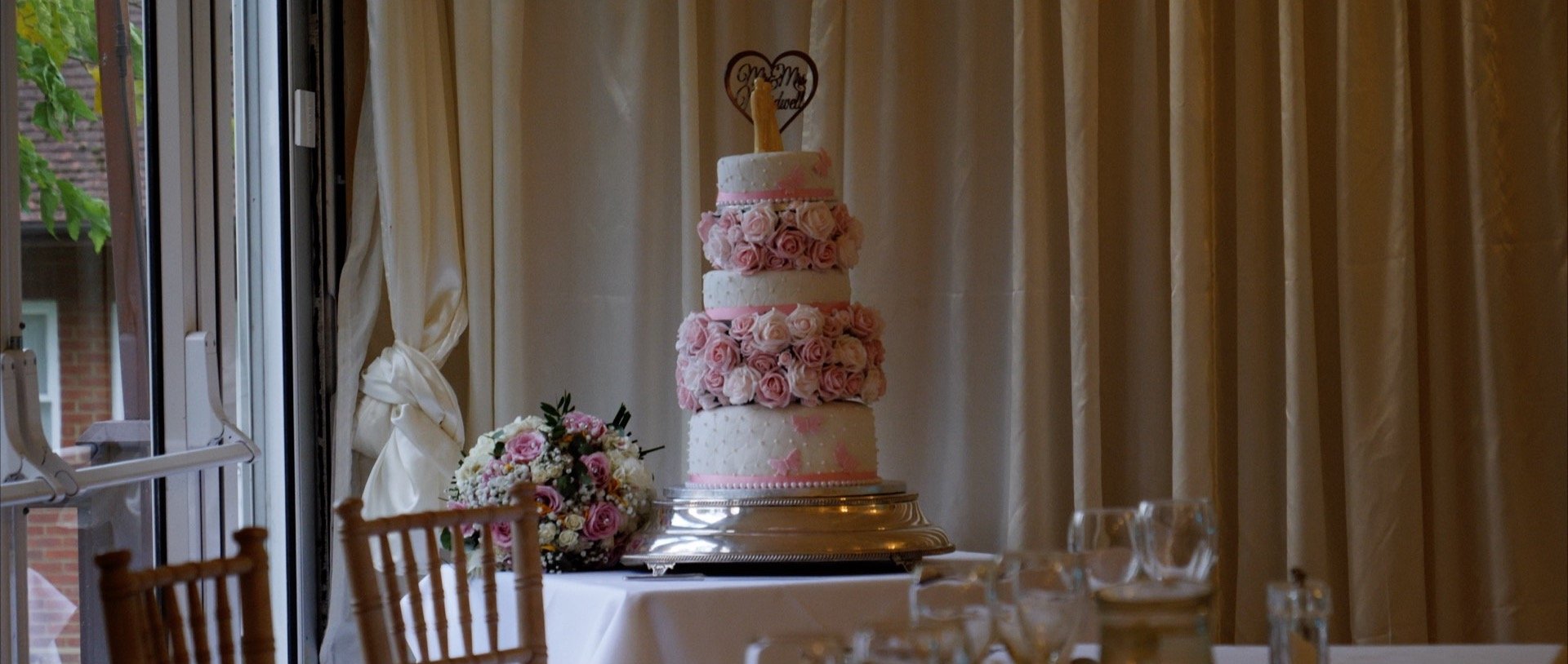 The wedding cake at Mulberry House wedding venue essex.jpg