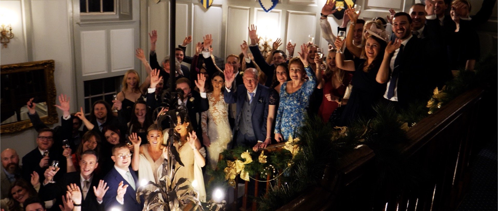 Wedding guests at Gosfield Hall Essex video.jpg