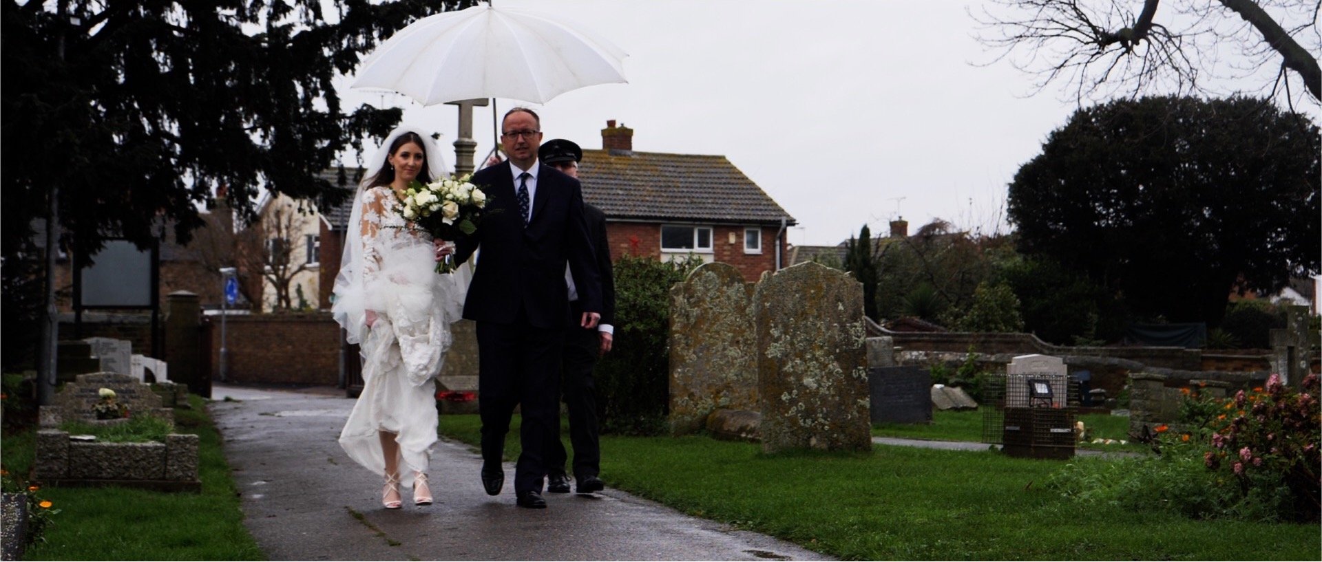 Bride arriving at church in Essex video.jpg