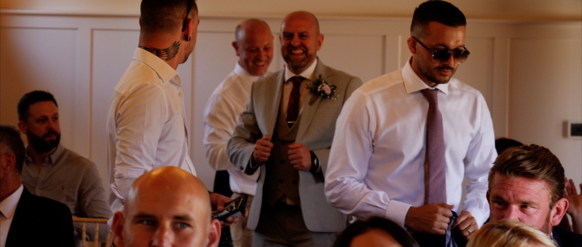 Groom heading into ceremony - Apton Hall videos.jpg