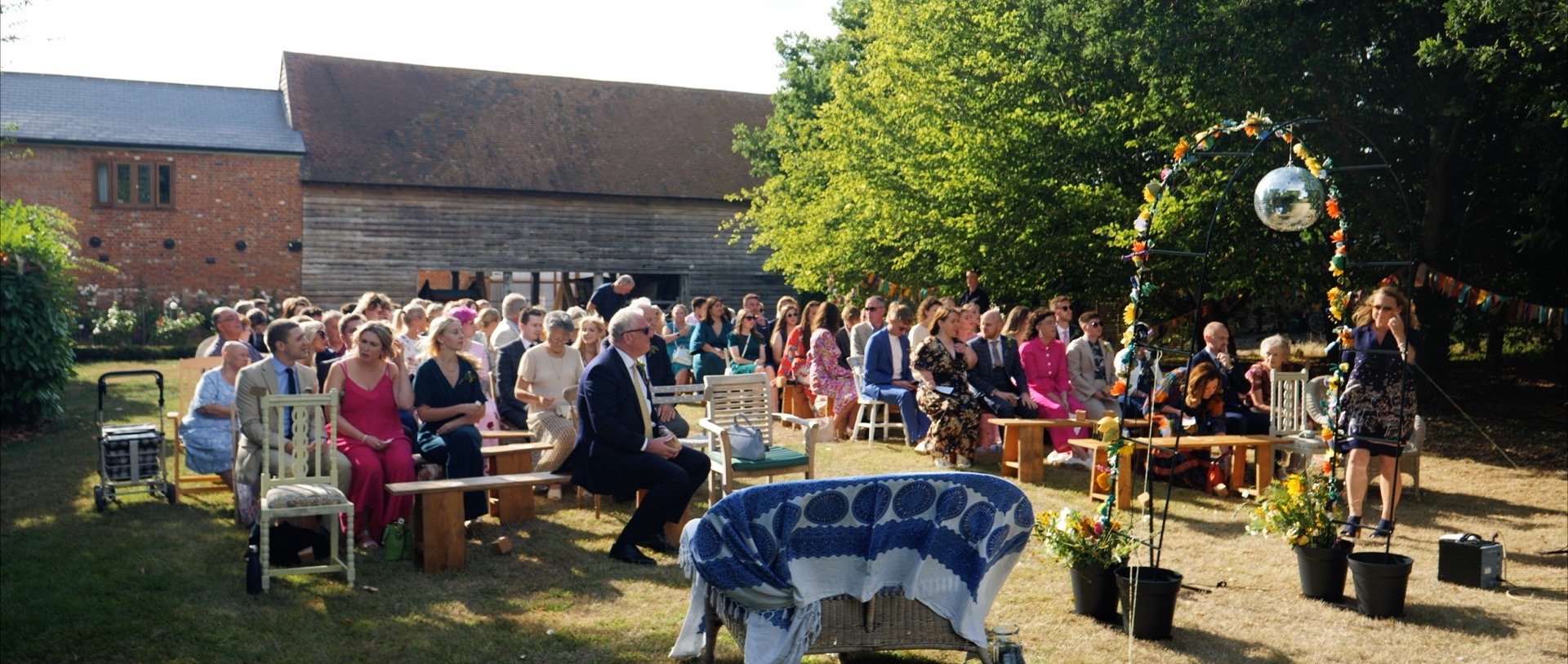 The outsaide ceremony at Apton Hall wedding video.jpg